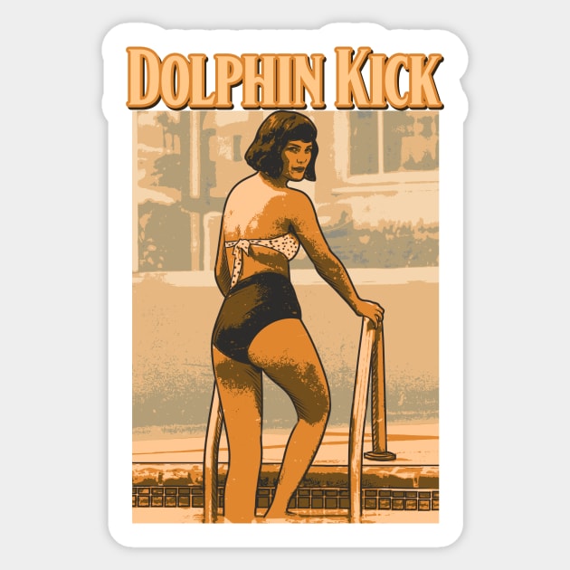 Dolphin Kick Sticker by The Jhaku